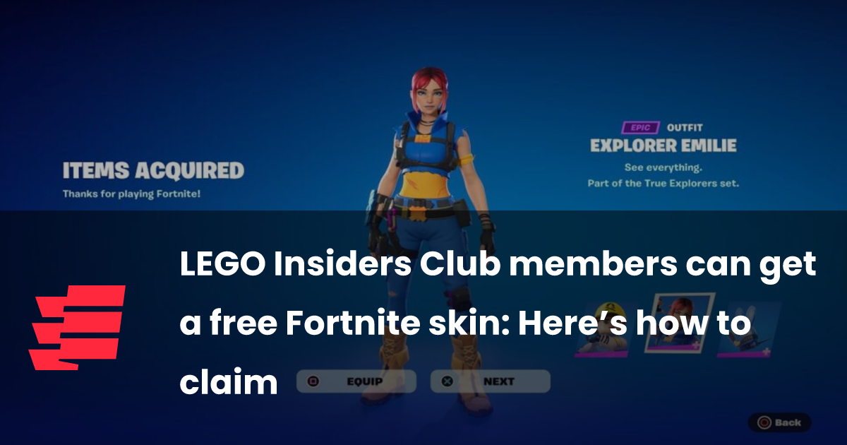 LEGO Insiders Club members can get a free Fortnite skin Here’s how to